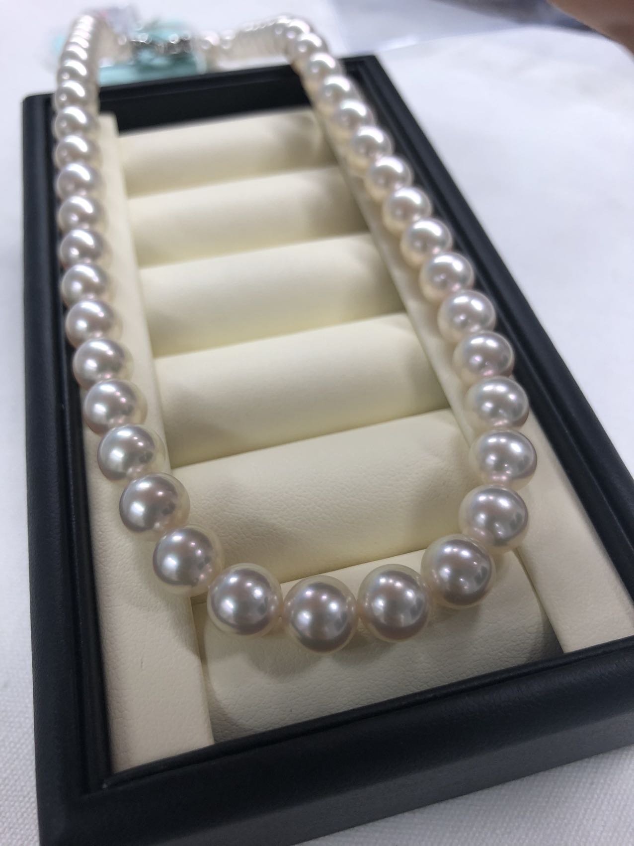 PF207 ITIXEUPGCEMKミキモト アコヤ真珠8.0~8.5mmネックレスK18WG 43.5g 43.5cm*ミキモト糸替え済 箱