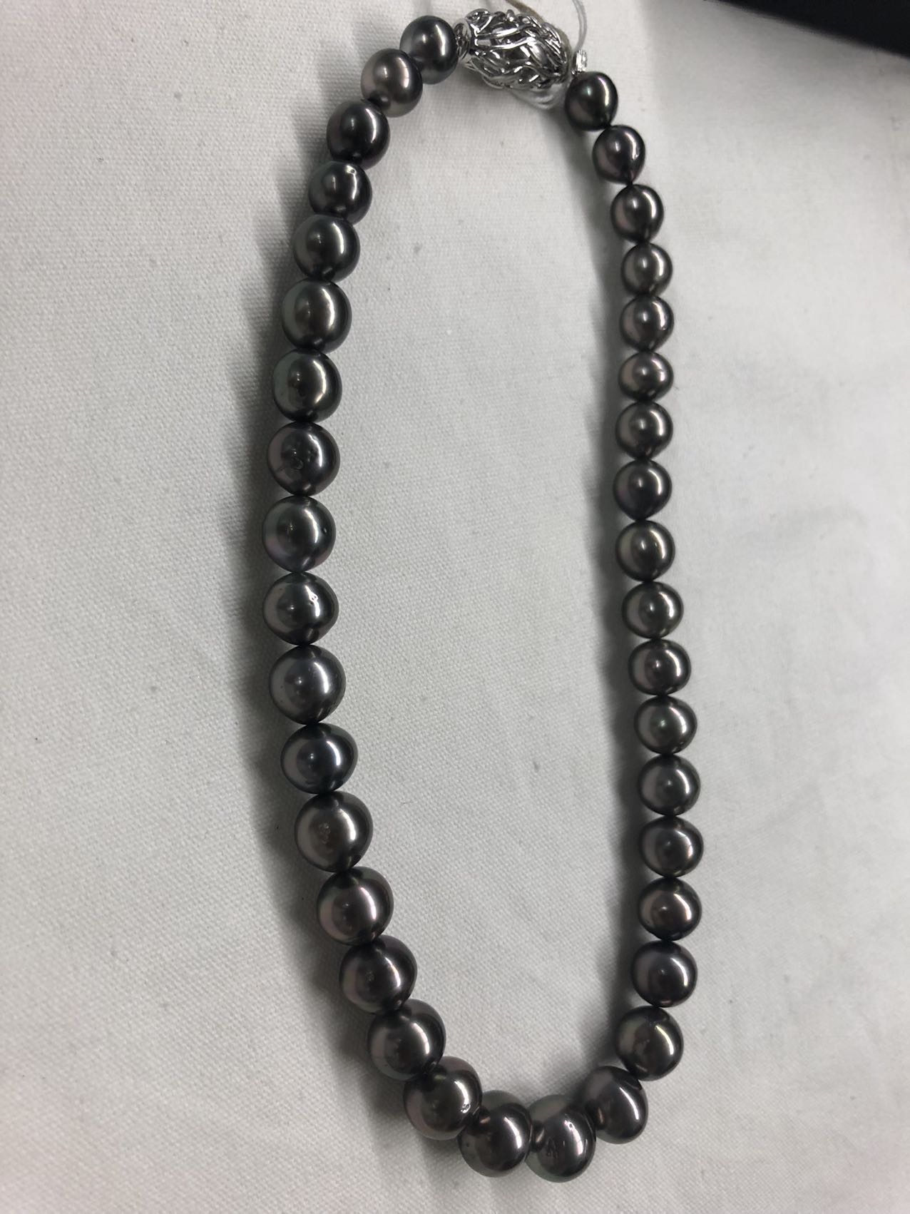 PF202 ITPAGP50Q9Y4 タサキ黒蝶真珠8.9~11.7mmネックレス K14WG 57.0g 39cm