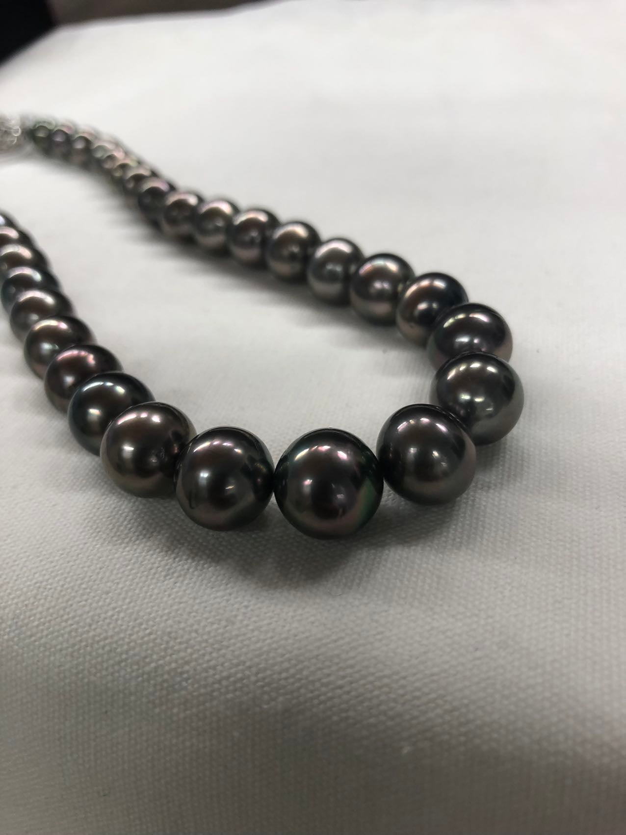 PF202 ITPAGP50Q9Y4 タサキ黒蝶真珠8.9~11.7mmネックレス K14WG 57.0g 39cm