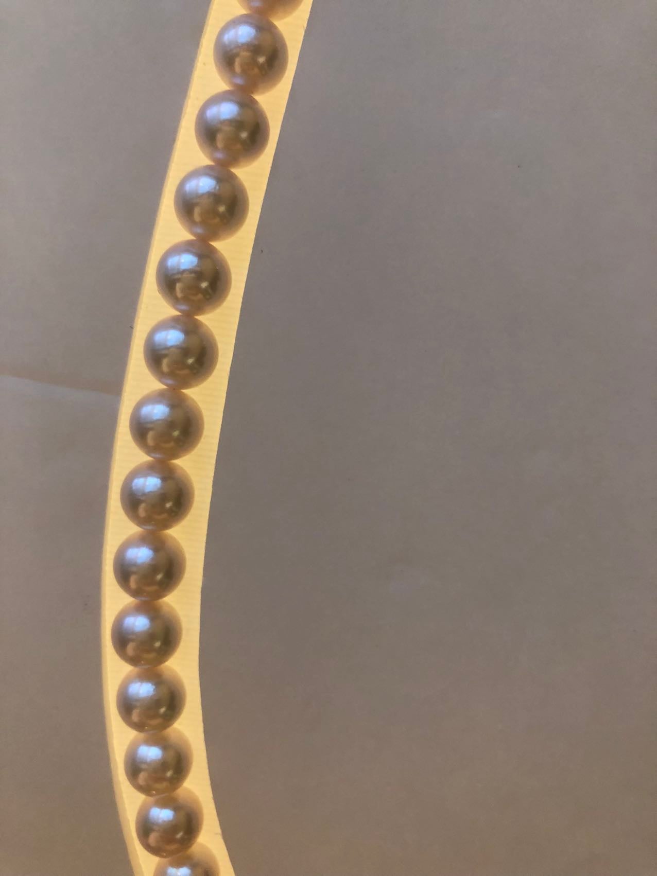 真科研8-8.5mm花珠 带一对耳钉8.3mm 正圆 微瑕