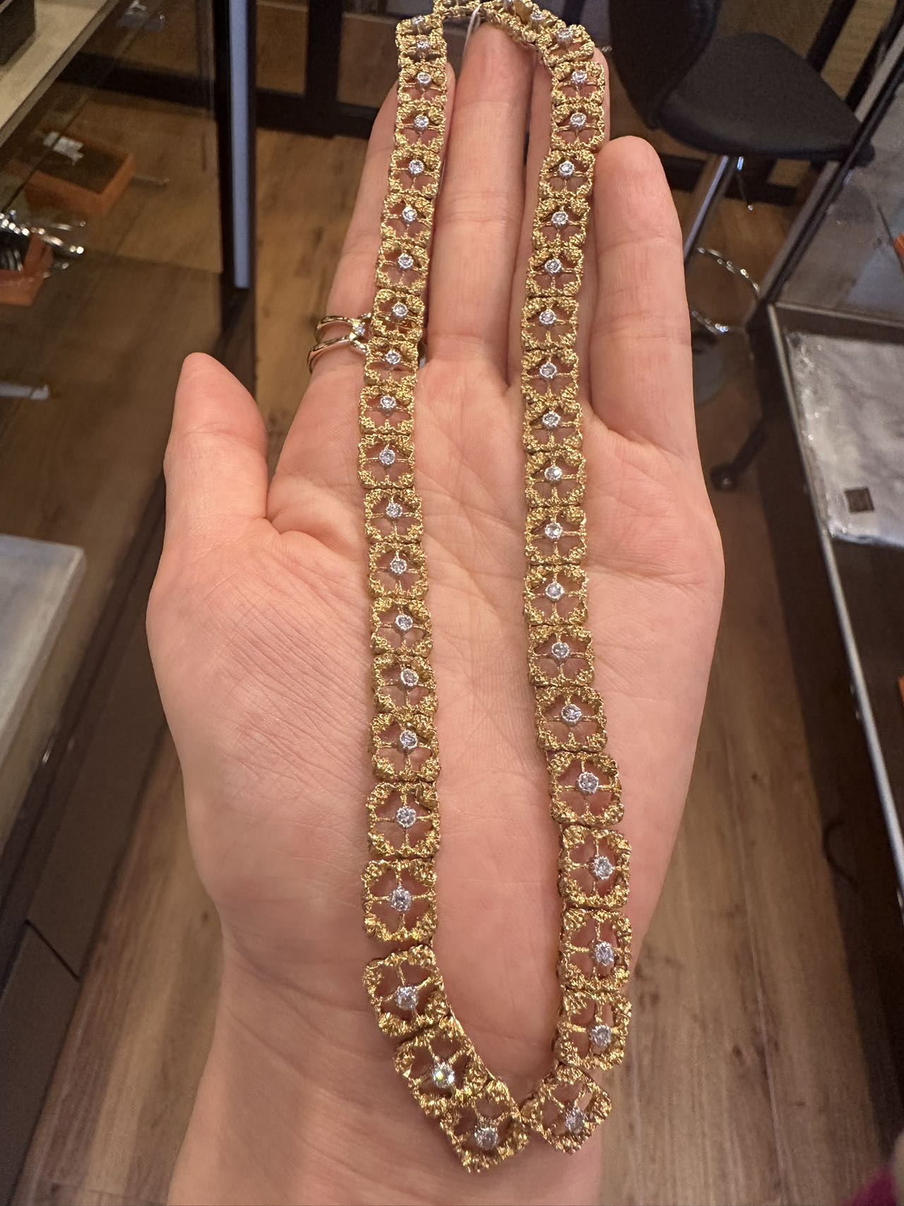 ジャンマリア プチエラッティダイや ネックレス K18YG/WG 43.3g 40cm