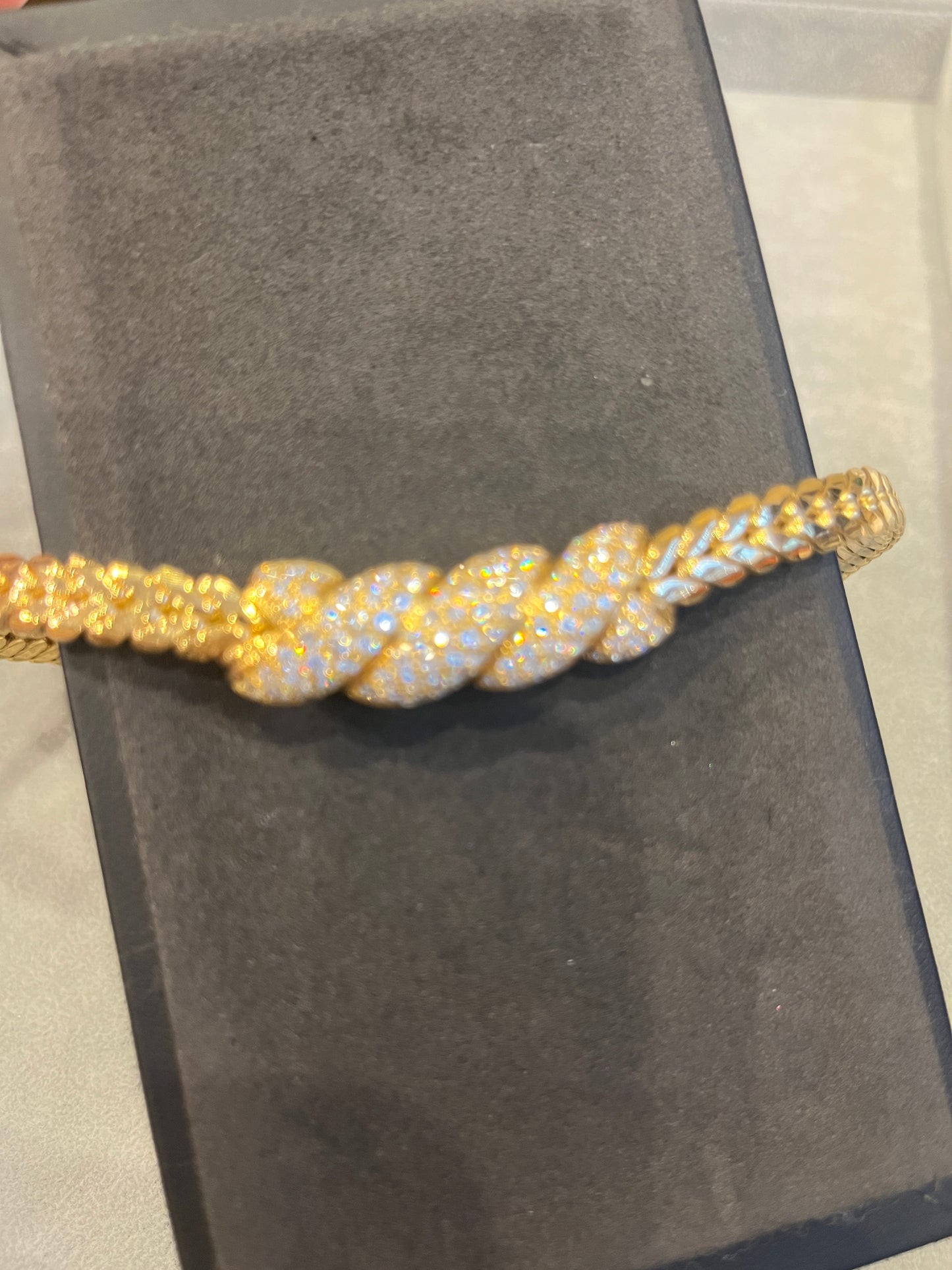 ヴアンクリ一フ&ア一ペル ダイや2.49ct ネックレス K18YG 57.1g 41.5cm B4560A18修明