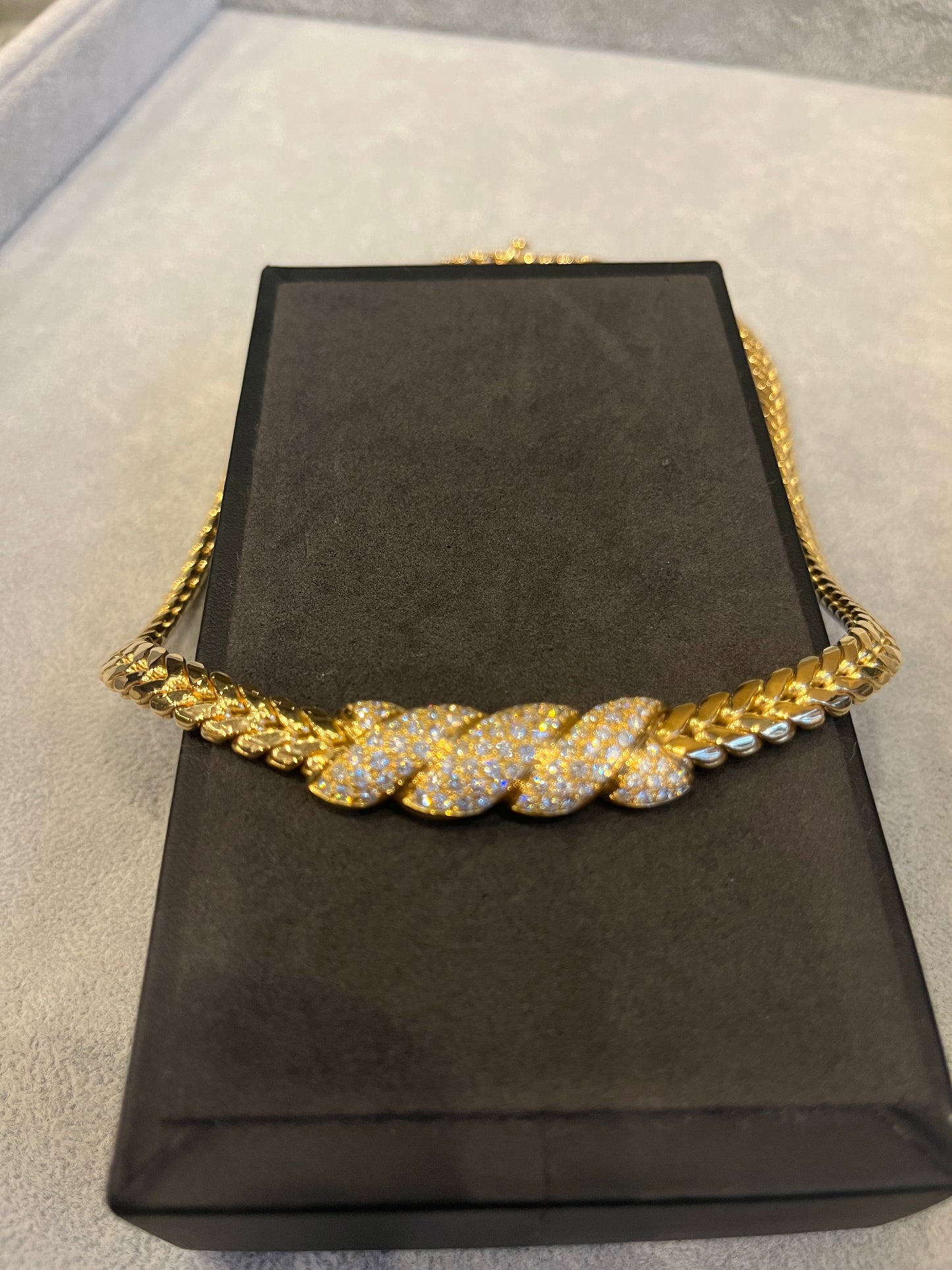 ヴアンクリ一フ&ア一ペル ダイや2.49ct ネックレス K18YG 57.1g 41.5cm B4560A18修明