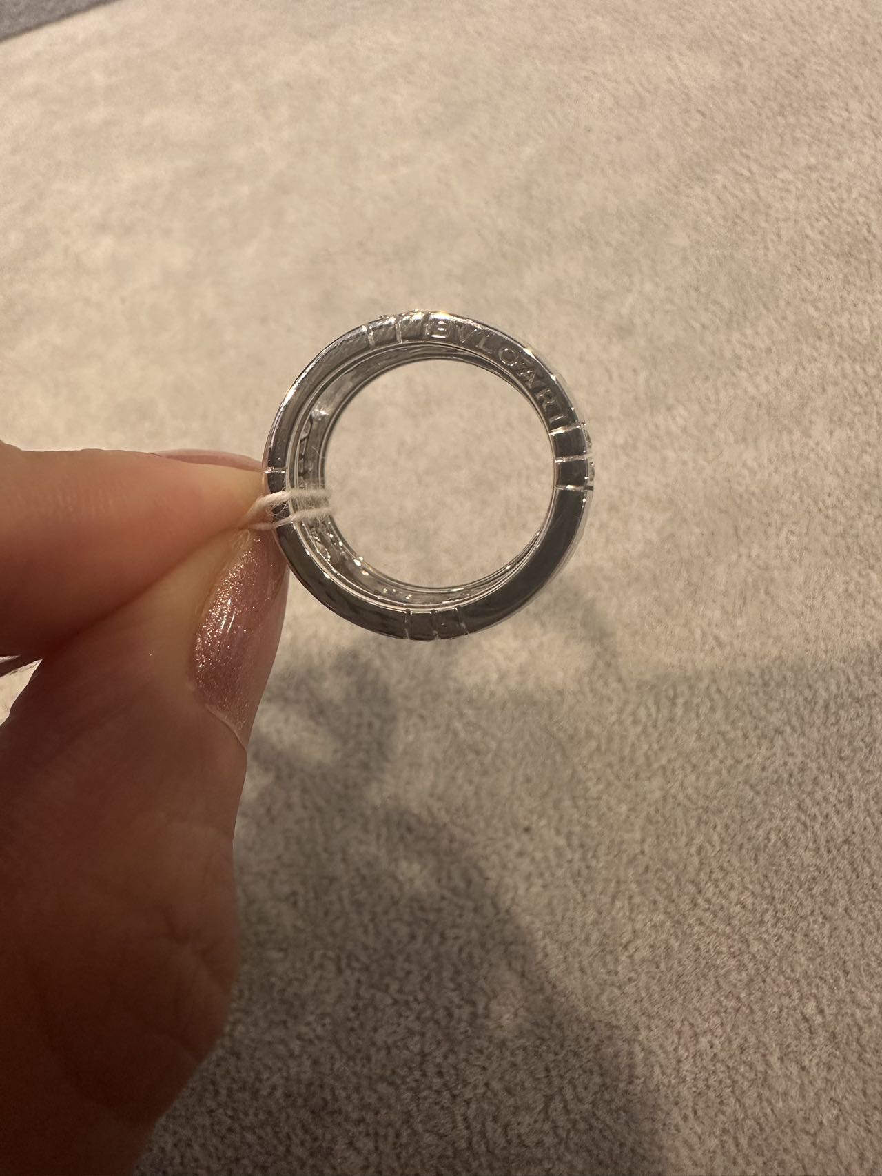 プルガリ バレンテシ ダやリング K18WG #53 10.1g LM オ一プン