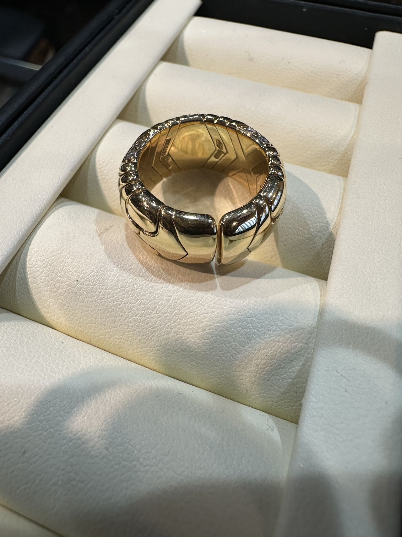 BVLGARI ブルガリ アルベアーレ ダイヤ リング K18YG 9~10号 16.4g 2337AL LM
