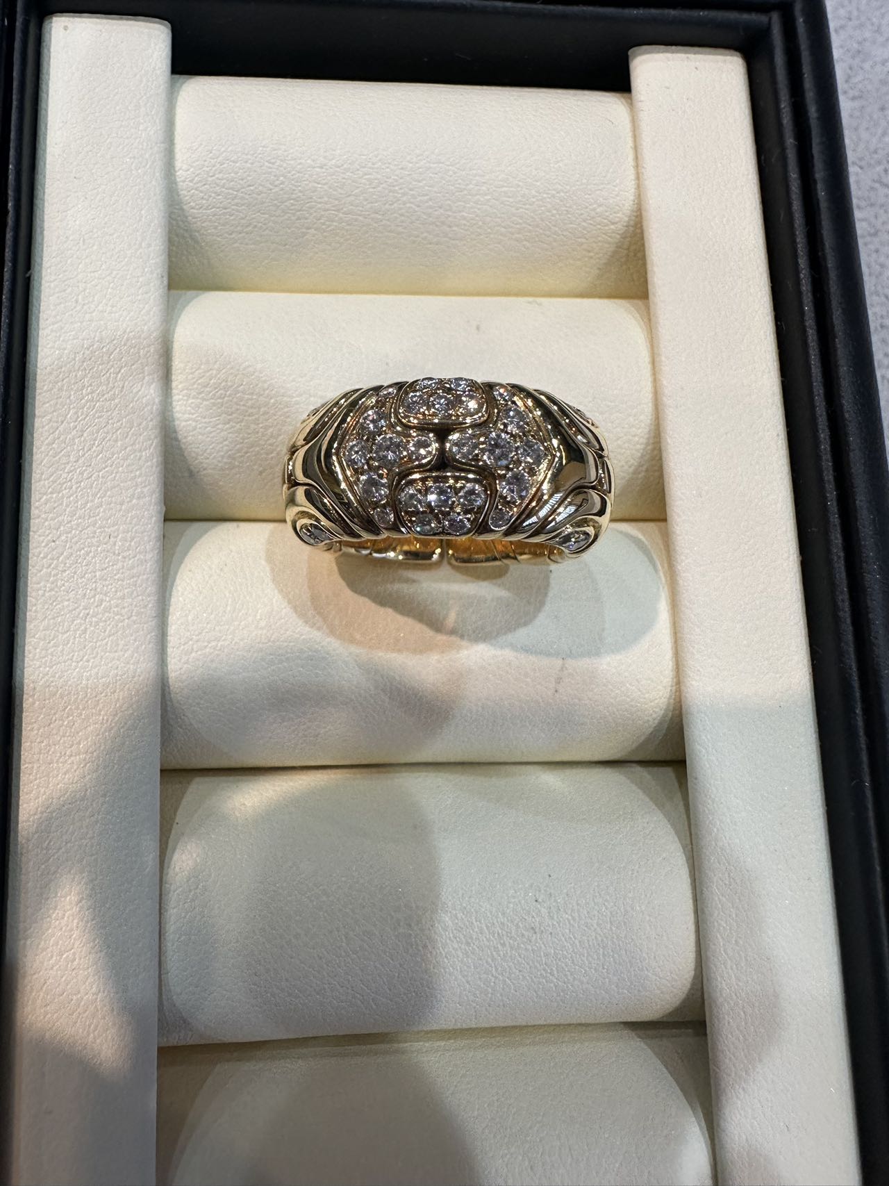 BVLGARI ブルガリ アルベアーレ ダイヤ リング K18YG 9~10号 16.4g 2337AL LM