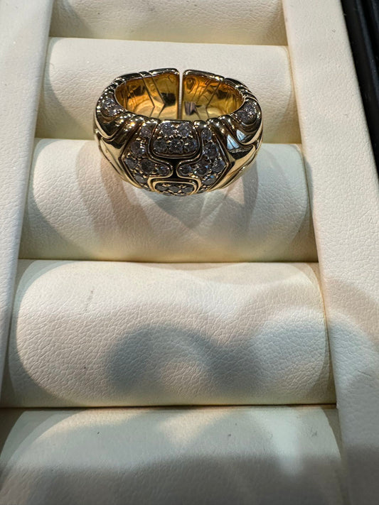 BVLGARI	ブルガリ アルベアーレ ダイヤ リング K18YG 9～10号 16.4g 2337AL LM